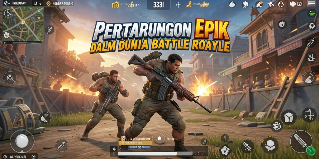Gameplay seru dalam 333I yang menampilkan aksi Battle Royale.