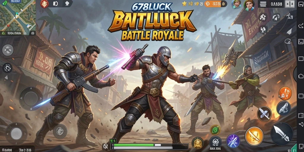 Screenshot dari gameplay mendebarkan di 678LUCK Battle Royale.