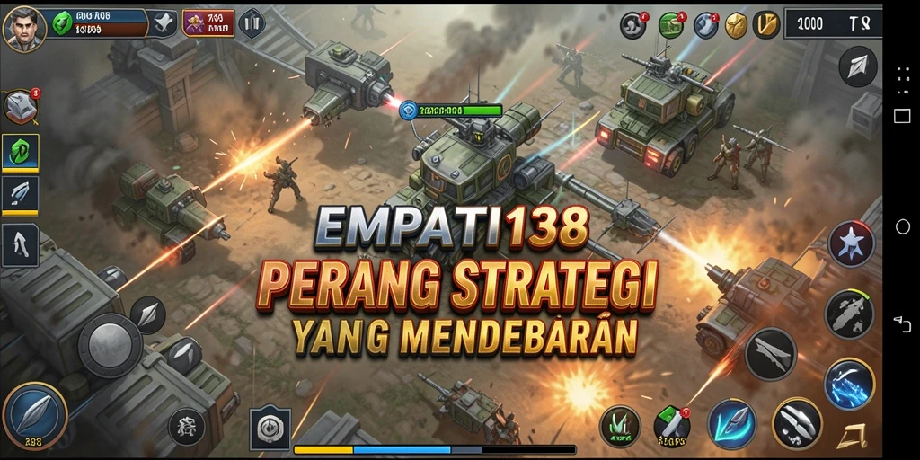 Screenshot gameplay EMPATI138 yang memperlihatkan aksi strategi yang intens.