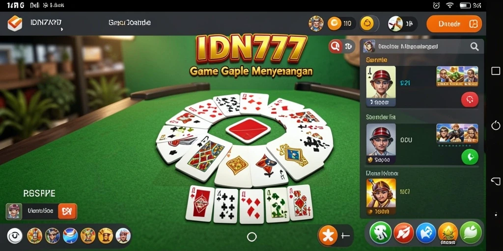 Tampilan gameplay seru dalam permainan Gaple IDN777.