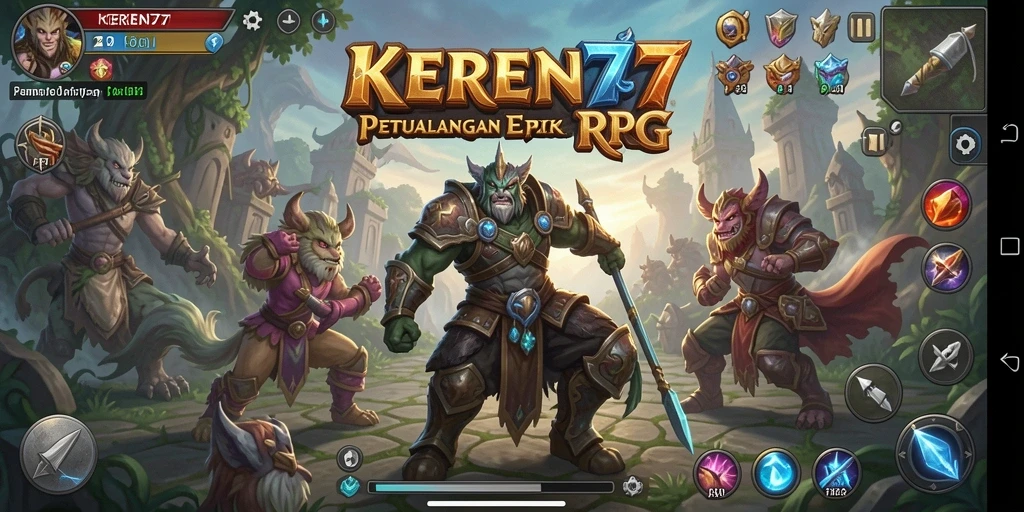 Tampilan gameplay KEREN77 yang menonjolkan pertempuran seru dan grafis menawan.