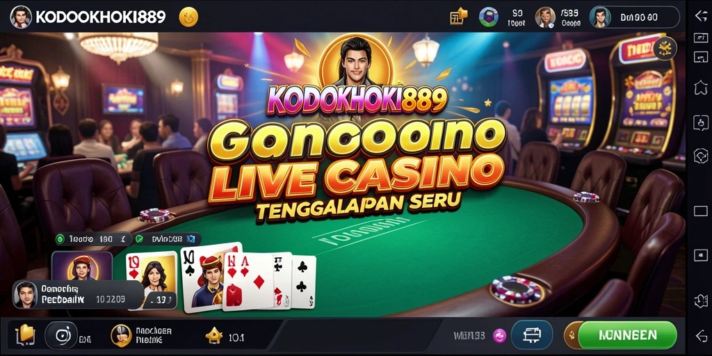 Tampilan gameplay Live Casino yang menarik dan interaktif di KODOKHOKI889.