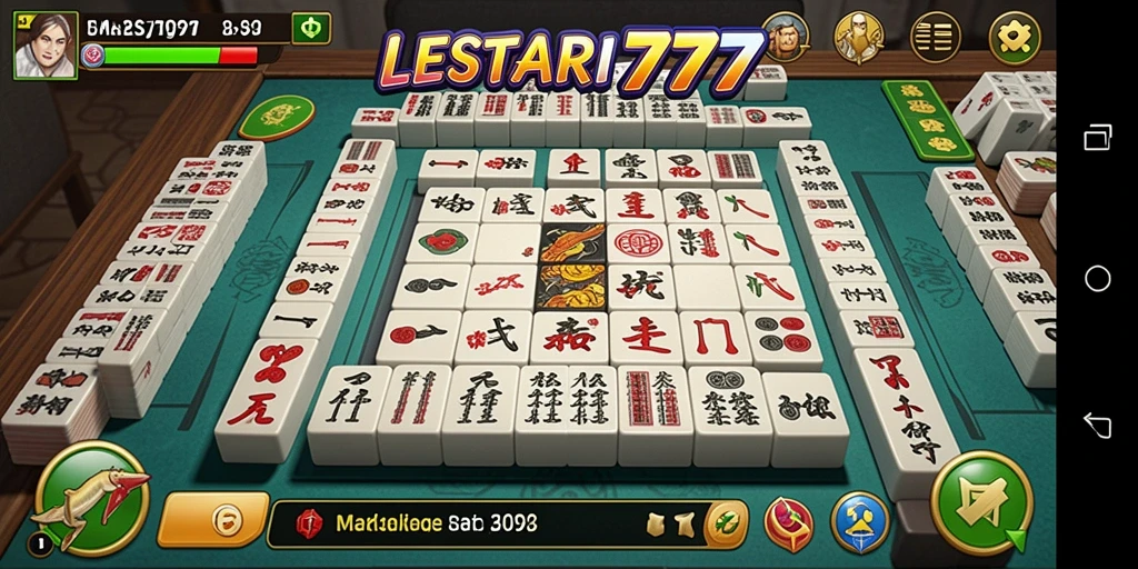 Tampilan gameplay Mahjong yang seru dan menantang di LESTARI777.