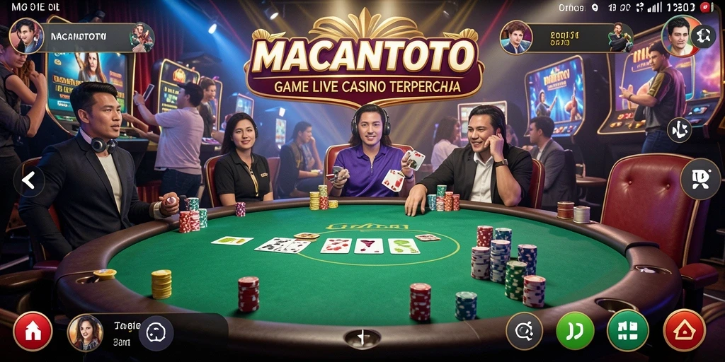 Tampilan gameplay Live Casino yang mendebarkan di MACANTOTO.