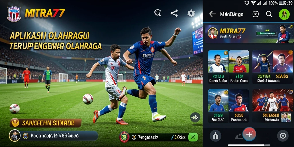 Screenshot gameplay MITRA77 menampilkan statistik dan informasi pertandingan olahraga.