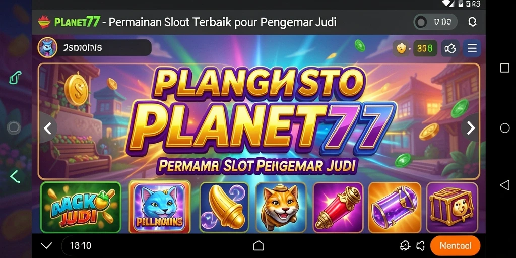 Screenshot PLANET77 menampilkan gameplay slot yang seru dan mendebarkan.