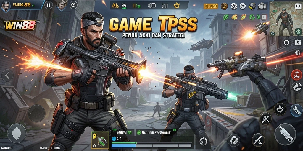 Screenshot gameplay <strong>WIN88</strong> dengan aksi tembak-menembak yang seru.