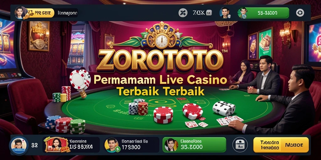 Tampilan gameplay interaktif ZOROTOTO dengan dealer langsung.